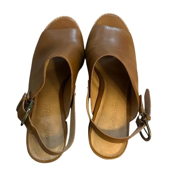 Women 9 Madewell The Riley Convertible Slingback Mule English Saddle Brown - Picture 5 of 10